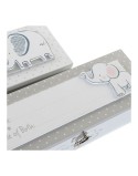 Scatola Decorativa DKD Home Decor Metallo Legno MDF (24 x 8 x 6 cm) (2 pcs)