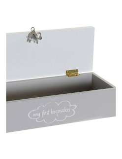 Decorative box DKD Home Decor Metal MDF Wood (24 x 8 x 6 cm) (2 pcs)
