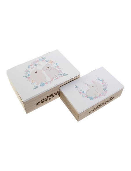 Set of decorative boxes DKD Home Decor MDF Wood (17 x 12 x 6 cm) Set of decorative boxes DKD Home Decor MDF Wood (17 x 12 x 6 cm)