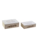 Set di Scatole Decorative DKD Home Decor Legno MDF (17 x 12 x 6 cm)