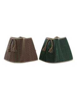 Cestino DKD Home Decor 8424001834440 Rosso Marrone Verde Fibra naturale 40 x 40 x 38 cm Boho (2 Unità)