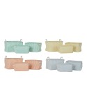 Set di Cestini DKD Home Decor Giallo Azzurro Verde Arancio Plastica 35 x 25 x 23 cm (4 Pezzi)