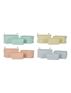 Set di Cestini DKD Home Decor Giallo Azzurro Verde Arancio Plastica 35 x 25 x 23 cm (4 Pezzi)