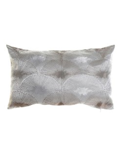 Almofada DKD Home Decor Cinzento Poliéster Alumínio Tradicional