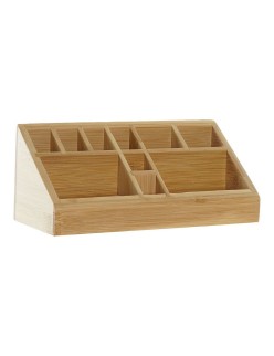 Contenitore per Sistemare Multiuso DKD Home Decor Scrivania Bambù (23 x 9 x 9.5 cm)