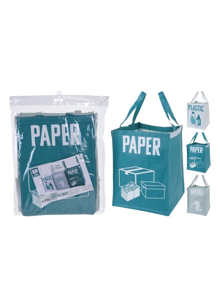 Sacchetti per la Spazzatura Paper-Plastic-Metal Confezione da 3 unità