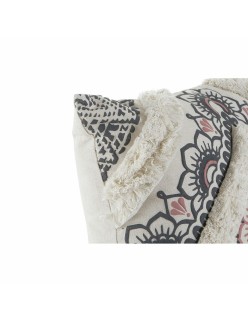 Almofada DKD Home Decor 8424001833795 Branco Preto Quadrado Colonial 45 x 10 x 45 cm