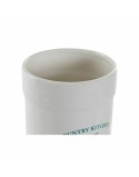 Contenitore per Utensili da Cucina DKD Home Decor Bianco Verde Dolomite 12,5 x 12,5 x 17,5 cm (12 Unità) (1 Unità)