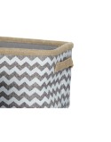 Korb-Set DKD Home Decor Weiß Grau Jute Zick-Zack Boho 36 x 31 x 20 cm 3 Stücke