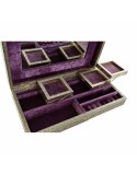 Caja-Joyero DKD Home Decor Madera Aluminio Árabe Flor (1 pcs) (38 x 20 x 7.5 cm)
