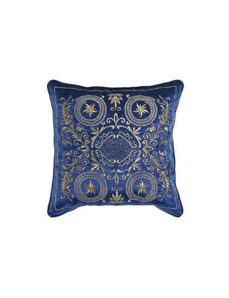 Almofada DKD Home Decor 8424001850341 Azul Dourado 45 x 10 x 45 cm Almofada DKD Home Decor 8424001850341 Azul Dourado 45 x 10 x 45 cm