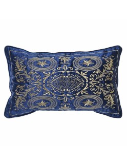 Almofada DKD Home Decor 8424001850358 Dourado 50 x 10 x 30 cm Azul Marinho