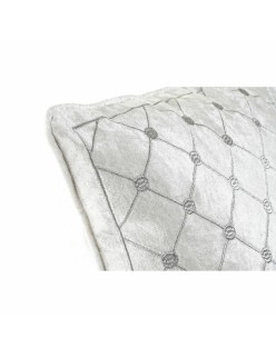 Almofada DKD Home Decor 8424001850327 Cinzento 45 x 10 x 45 cm Branco Losangos