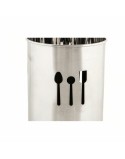 Vassoio Portaposate DKD Home Decor Argentato Acciaio inossidabile Plastica 10 x 10 x 18 cm