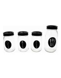 Range-couverts Vivalto Noir Transparent Métal verre 9 x 9 x 17 cm