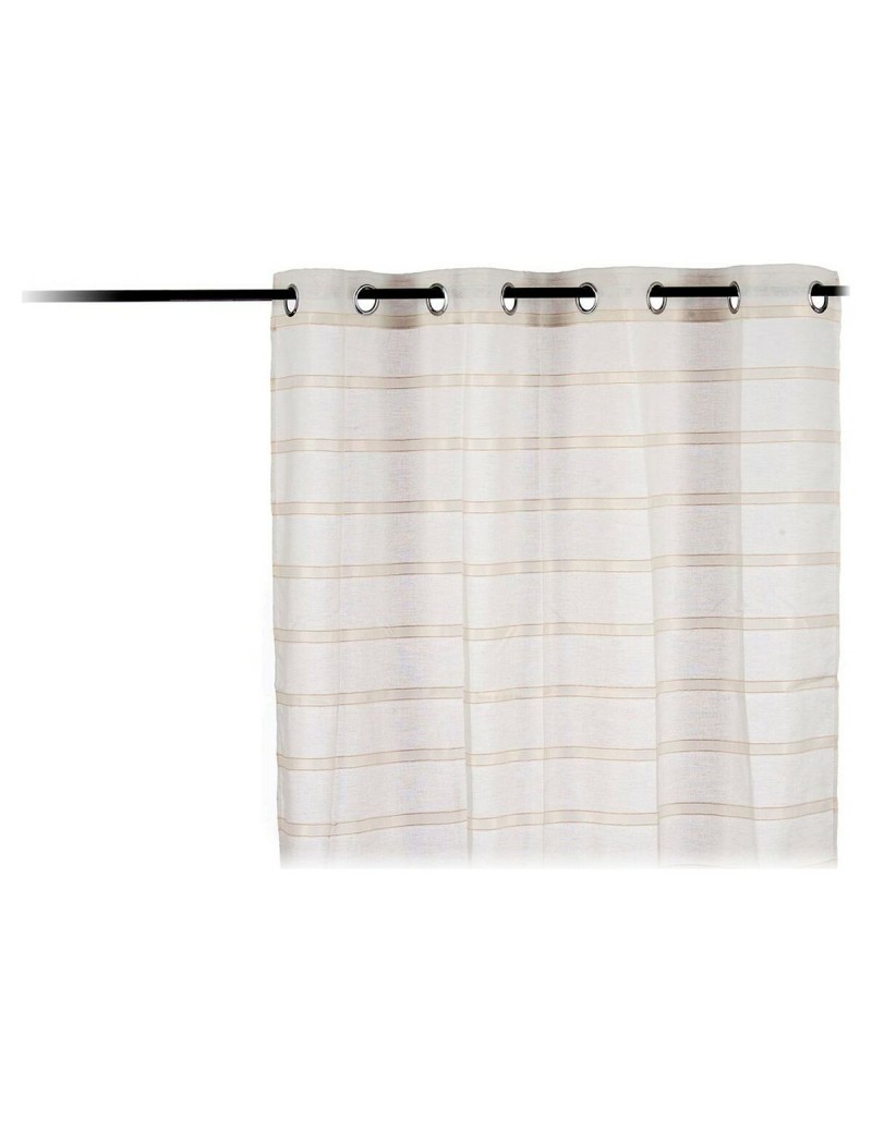 Curtain Stripes Net curtain 140 x 0,1 x 260 cm Beige (140 x 260 cm)