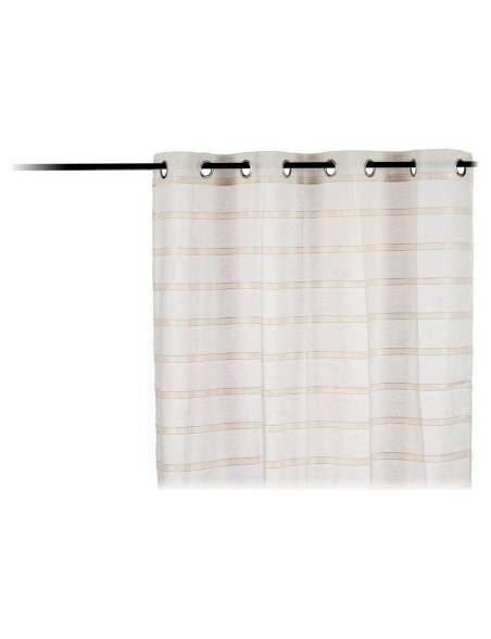Curtain Stripes Net curtain 140 x 0,1 x 260 cm Beige (140 x 260 cm)