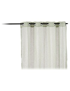 Curtain Net curtain Green Polyester (140 x 260 cm)