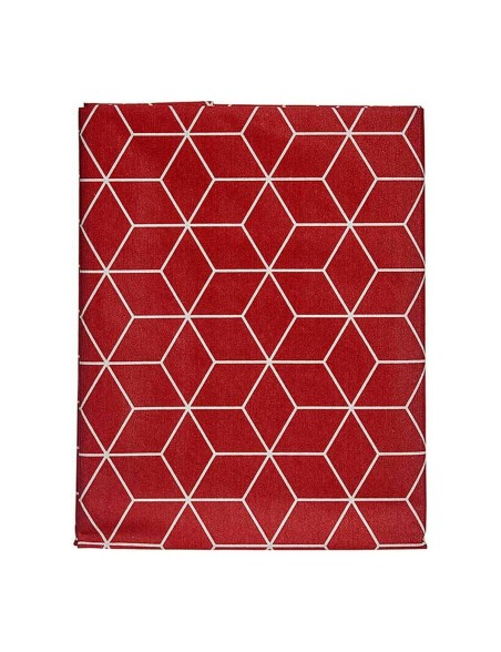 Toalha de Mesa Kinvara CUBIC-26195-1 Branco Grená Loneta