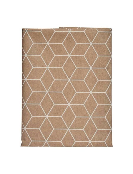 Toalha de Mesa Kinvara CUBIC-26195-3 Branco Bege Loneta