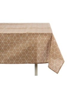 Toalha de Mesa Kinvara CUBIC-26195-3 Branco Bege Loneta