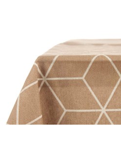Toalha de Mesa Kinvara CUBIC-26195-3 Branco Bege Loneta