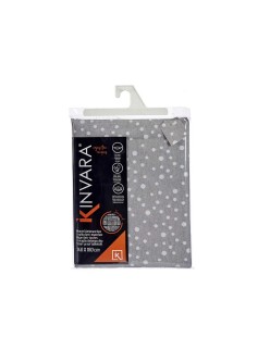 Toalha de Mesa Kinvara BABEL GRIS 42 Branco Cinzento Jacquard