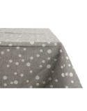 Toalha de Mesa Kinvara BABEL GRIS 42 Branco Cinzento Jacquard