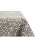 Toalha de Mesa Kinvara BABEL GRIS 48 Branco Cinzento Jacquard