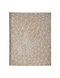 Toalha de Mesa Kinvara Branco Bege Jacquard