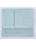 Ensemble de serviettes de toilette Devota & Lomba Vert 100 % coton (3 pcs)