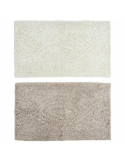 Alfombra DKD Home Decor Marrón Beige Algodón (2 pcs) (80 x 50 x 2 cm)