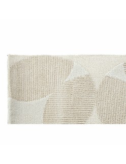Alfombra DKD Home Decor Beige Poliéster Círculos (200 x 290 x 0.9 cm)