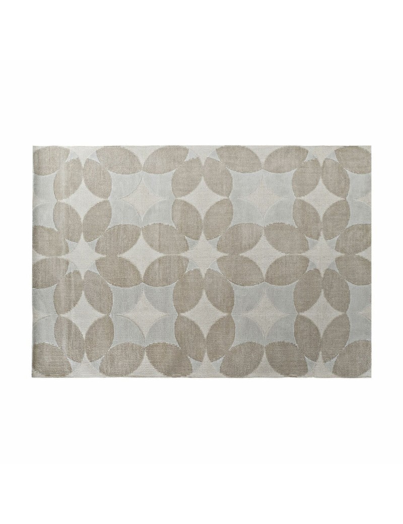 Alfombra DKD Home Decor Beige Poliéster Círculos (160 x 230 x 0.9 cm)