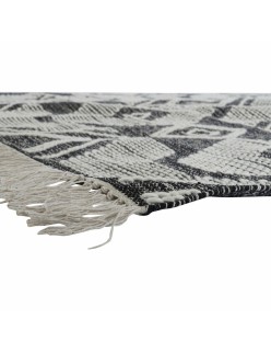Tapis DKD Home Decor Blanc Noir Coton (160 x 230 x 1 cm)