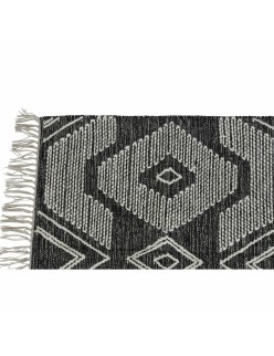 Alfombra DKD Home Decor Blanco Negro Algodón (120 x 180 x 1 cm)