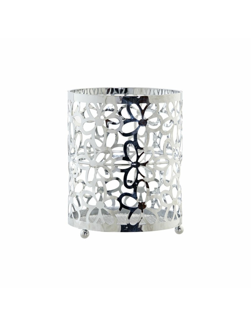Vassoio Portaposate DKD Home Decor Margarita Argentato Metallo Plastica 12 x 12 x 15 cm