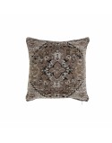 Cuscino DKD Home Decor Plastica Bianco Marrone Nero Rettangolare Quadrato Arabo 45 x 12 x 45 cm