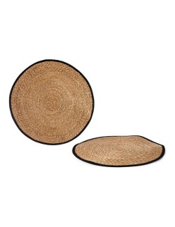 Tapis Marron Noir Fibre naturelle (Ø 100 cm)