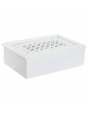 Box-Schmuckkästchen DKD Home Decor Uhren 29 x 20 x 9,5 cm Kristall Lila Weiß Holz MDF