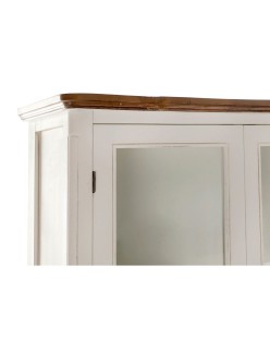 Vitrina DKD Home Decor 86 x 40 x 198 cm Cristal Blanco Plástico Multicolor Marrón oscuro