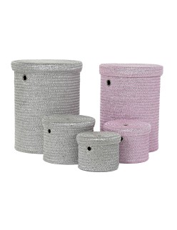 Set di Cestini DKD Home Decor polipropilene (42 x 42 x 50 cm) (5 pcs)