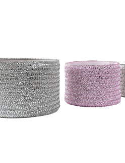 Set di Cestini DKD Home Decor Grigio Rosa polipropilene 27 x 27 x 17 cm