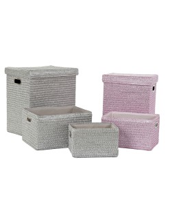 Set di Cestini DKD Home Decor polipropilene (42 x 33 x 50 cm) (5 pcs)