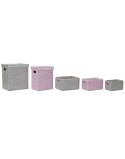 Set di Cestini DKD Home Decor polipropilene (42 x 33 x 50 cm) (5 pcs)