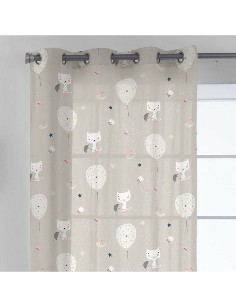 Curtain Haciendo el Indio Cats and Ballons 140 x 260 cm