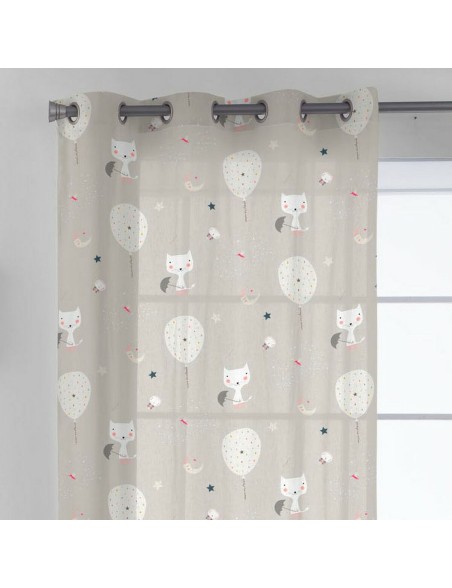 Curtain Haciendo el Indio Cats and Ballons 140 x 260 cm