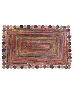 Tapis DKD Home Decor Coton Multicouleur Jute (200 x 290 x 1 cm)