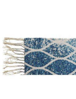 Alfombra DKD Home Decor Azul Algodón Chenille (60 x 240 x 1 cm)