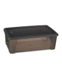 Scatola con Coperchio Stefanplast Elegance Grigio 19,5 x 11,5 x 33 cm 5 L